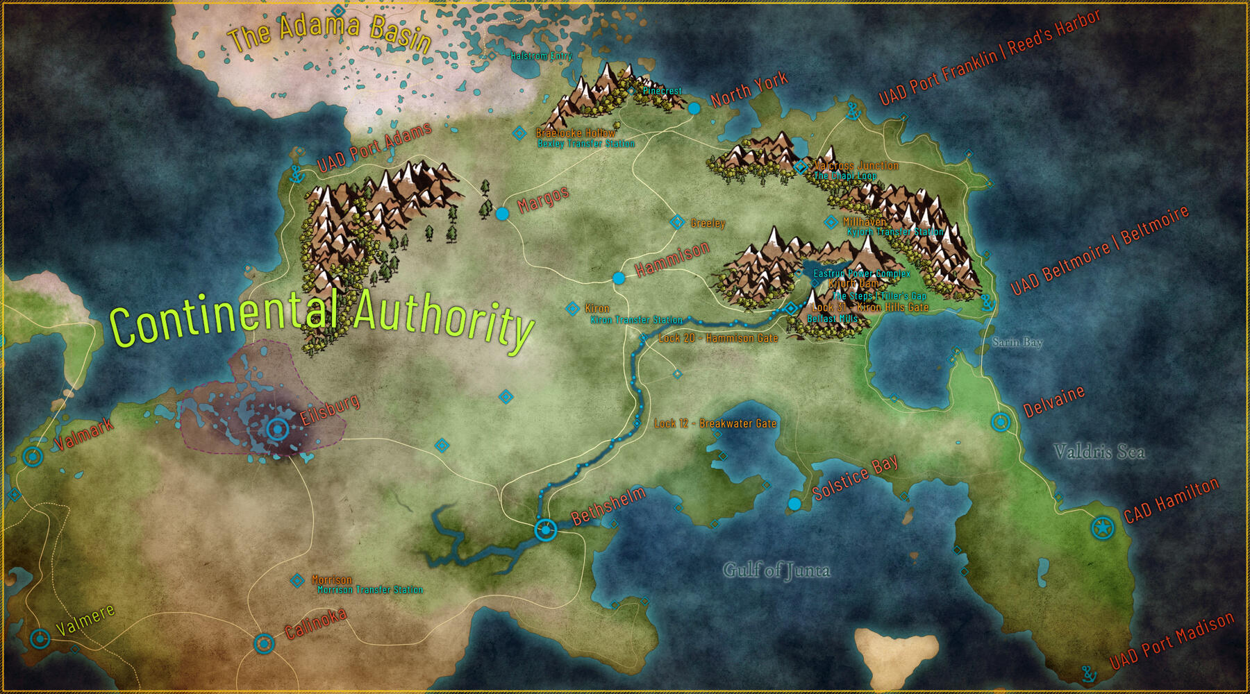 World of Earil Continent of Tanith